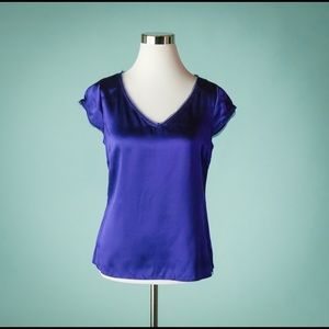 Tahari Sm Ashley Silk Blue Lapis Lazuli NWT